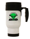 Alien DJ Stainless Steel 14oz Travel Mug-Travel Mugs-TooLoud-White-Davson Sales