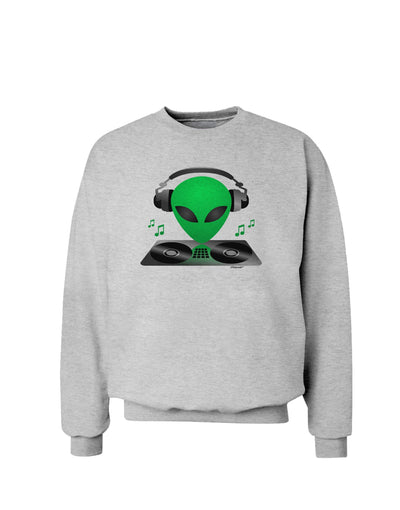 Alien DJ Sweatshirt-Sweatshirts-TooLoud-AshGray-Small-Davson Sales