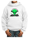 Alien DJ Youth Hoodie Pullover Sweatshirt-Youth Hoodie-TooLoud-White-XS-Davson Sales