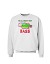 All About That Bass Fish Watercolor Sweatshirt-Sweatshirts-TooLoud-White-Small-Davson Sales