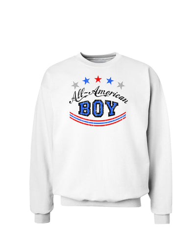 All-American Boy Sweatshirt-Sweatshirts-TooLoud-White-Small-Davson Sales