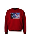 All American Cat Adult Dark Sweatshirt by TooLoud-Sweatshirts-TooLoud-Deep-Red-Small-Davson Sales