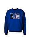 All American Cat Adult Dark Sweatshirt by TooLoud-Sweatshirts-TooLoud-Deep-Royal-Blue-Small-Davson Sales