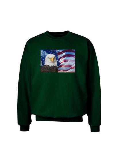 All American Eagle Adult Dark Sweatshirt-Sweatshirts-TooLoud-Deep-Forest-Green-Small-Davson Sales