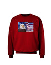 All American Eagle Adult Dark Sweatshirt-Sweatshirts-TooLoud-Deep-Red-Small-Davson Sales