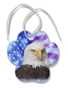 All American Eagle All Over Paw Print Shaped Ornament All Over Print by TooLoud-Ornament-TooLoud-White-Davson Sales