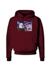 All American Eagle Dark Hoodie Sweatshirt-Hoodie-TooLoud-Maroon-Small-Davson Sales