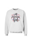 All American Girl - Fireworks and Heart Sweatshirt by TooLoud-Sweatshirts-TooLoud-White-Small-Davson Sales