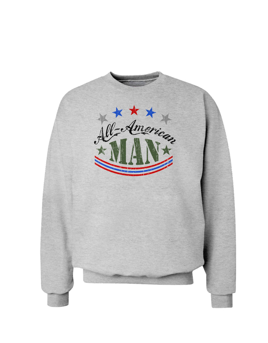 All-American Man Sweatshirt-Sweatshirts-TooLoud-White-Small-Davson Sales