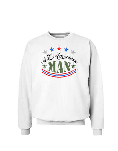 All-American Man Sweatshirt-Sweatshirts-TooLoud-White-Small-Davson Sales