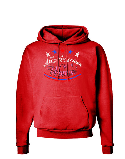 All-American Woman Dark Hoodie Sweatshirt-Hoodie-TooLoud-Red-Small-Davson Sales