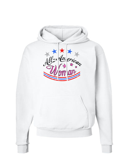 All-American Woman Hoodie Sweatshirt-Hoodie-TooLoud-White-Small-Davson Sales