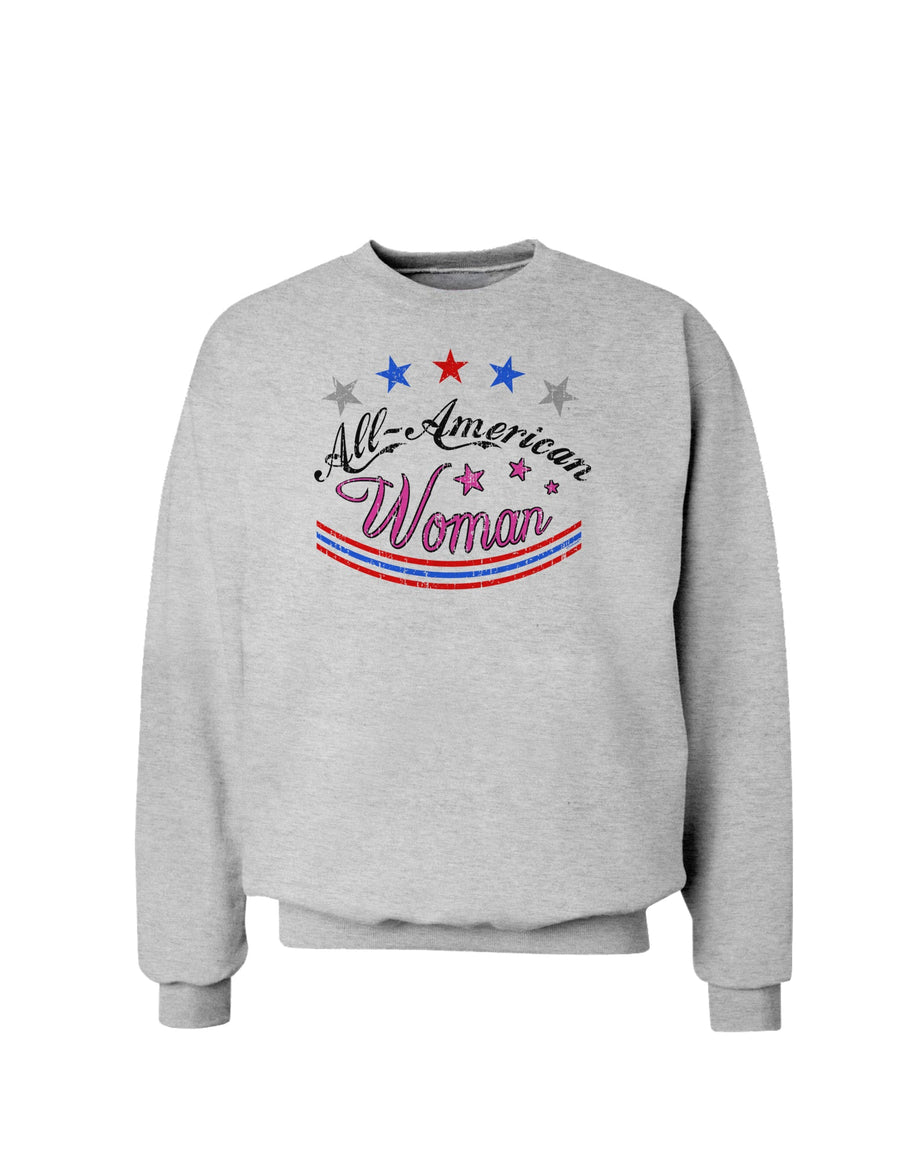 All-American Woman Sweatshirt-Sweatshirts-TooLoud-White-Small-Davson Sales