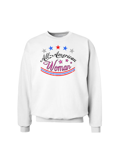 All-American Woman Sweatshirt-Sweatshirts-TooLoud-White-Small-Davson Sales