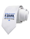 All Bits Are Created Equal - Net Neutrality Printed White Necktie