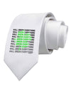 All Green Everything Clover Printed White Necktie