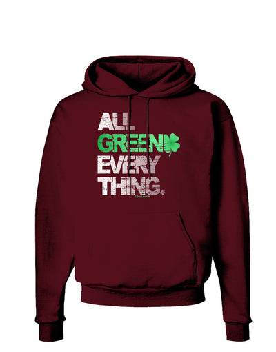 All Green Everything Distressed Dark Hoodie Sweatshirt-Hoodie-TooLoud-Maroon-Small-Davson Sales