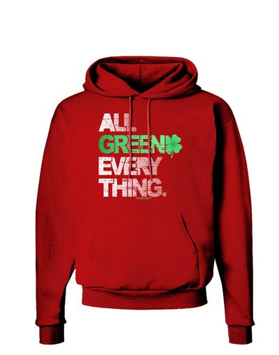 All Green Everything Distressed Dark Hoodie Sweatshirt-Hoodie-TooLoud-Red-Small-Davson Sales