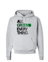 All Green Everything Distressed Hoodie Sweatshirt-Hoodie-TooLoud-AshGray-Small-Davson Sales