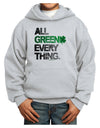 All Green Everything Distressed Youth Hoodie Pullover Sweatshirt-Youth Hoodie-TooLoud-Ash-XS-Davson Sales