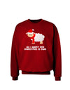 All I Want For Christmas Is Ewe Sheep Adult Dark Sweatshirt-Sweatshirts-TooLoud-Deep-Red-Small-Davson Sales