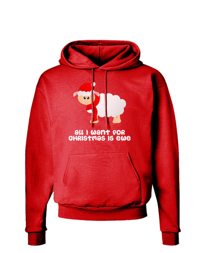 All I Want For Christmas Is Ewe Sheep Dark Hoodie Sweatshirt-Hoodie-TooLoud-Red-Small-Davson Sales