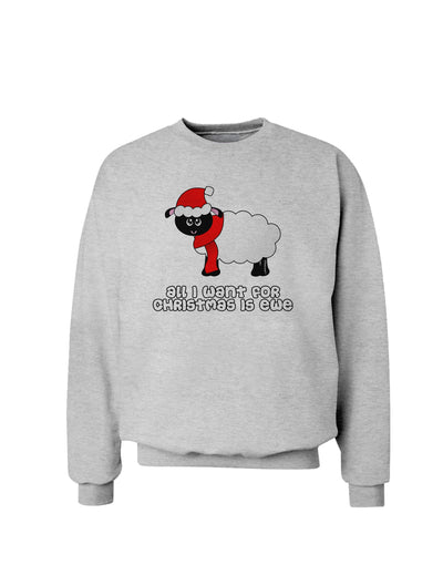 All I Want For Christmas Is Ewe Sheep Sweatshirt-Sweatshirts-TooLoud-AshGray-Small-Davson Sales