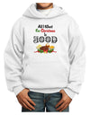 All I Want Is Food Youth Hoodie Pullover Sweatshirt-Youth Hoodie-TooLoud-White-XL-Davson Sales