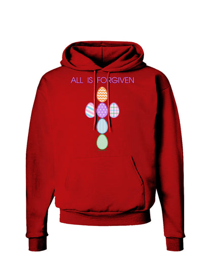 All is forgiven Cross Faux Applique Dark Hoodie Sweatshirt-Hoodie-TooLoud-Red-Small-Davson Sales