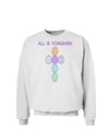 All is forgiven Cross Faux Applique Sweatshirt-Sweatshirts-TooLoud-White-Small-Davson Sales