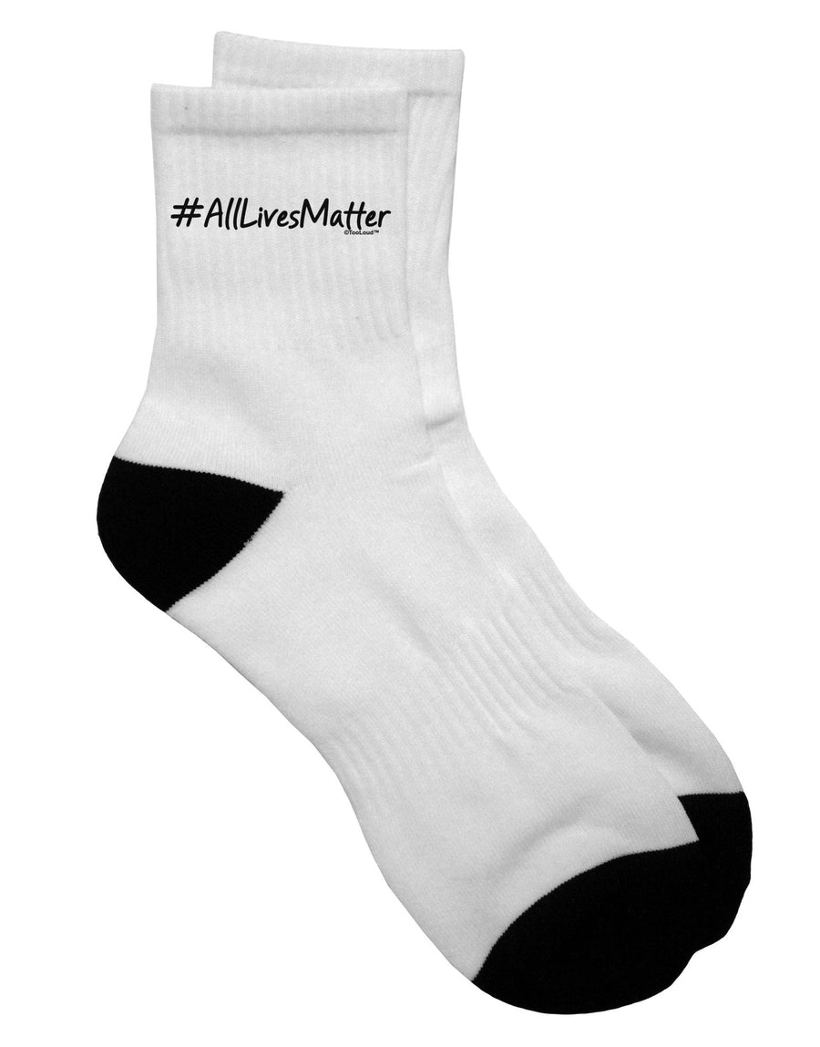"All LivesMatter Adult Short Socks - A Must-Have for Fashionable Enthusiasts" - TooLoud-Socks-TooLoud-White-Ladies-4-6-Davson Sales