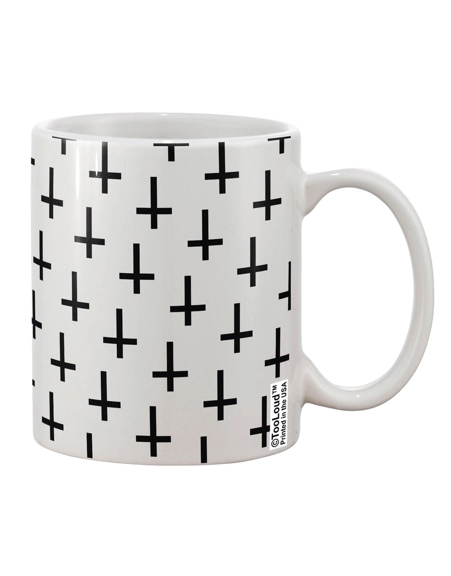 All Over Print Inverted Crosses 11 oz Coffee Mug - TooLoud-11 OZ Coffee Mug-TooLoud-White-Davson Sales