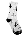 All Over Print Inverted Crosses Adult Crew Socks - TooLoud-Socks-TooLoud-White-Ladies-4-6-Davson Sales