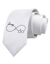 Always Infinity Symbol Printed White Necktie