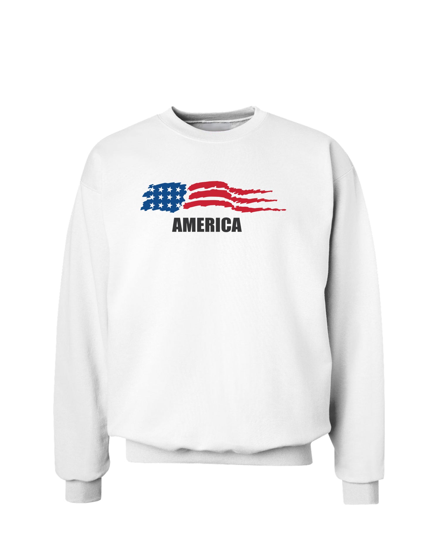 America Flag Sweatshirt-Sweatshirts-TooLoud-White-Small-Davson Sales