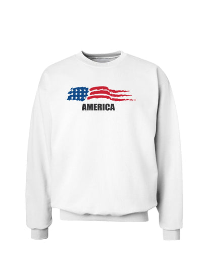 America Flag Sweatshirt-Sweatshirts-TooLoud-White-Small-Davson Sales