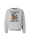 America is Strong We will Overcome This Sweatshirt-Sweatshirts-TooLoud-AshGray-Small-Davson Sales
