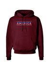 America Stars and Stripes Dark Hoodie Sweatshirt-Hoodie-TooLoud-Maroon-Small-Davson Sales