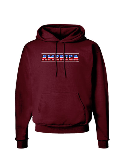 America Stars and Stripes Dark Hoodie Sweatshirt-Hoodie-TooLoud-Maroon-Small-Davson Sales