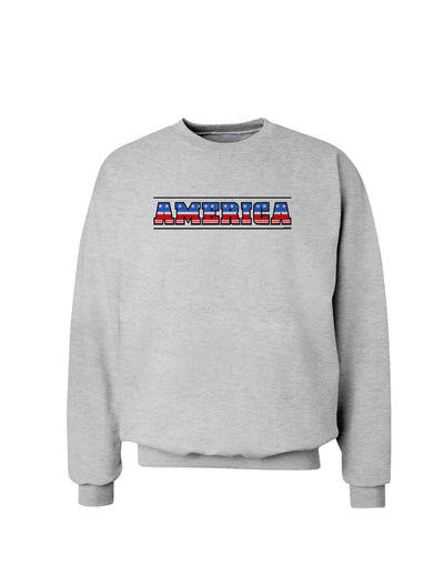 America Stars and Stripes Sweatshirt-Sweatshirts-TooLoud-AshGray-Small-Davson Sales