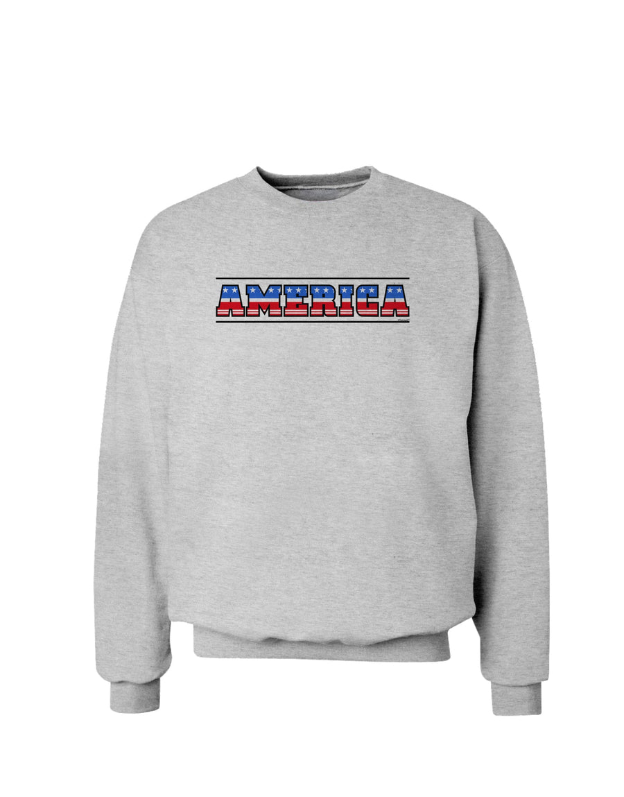 America Stars and Stripes Sweatshirt-Sweatshirts-TooLoud-White-Small-Davson Sales