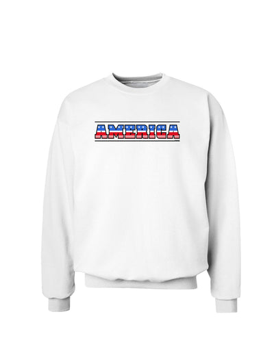 America Stars and Stripes Sweatshirt-Sweatshirts-TooLoud-White-Small-Davson Sales