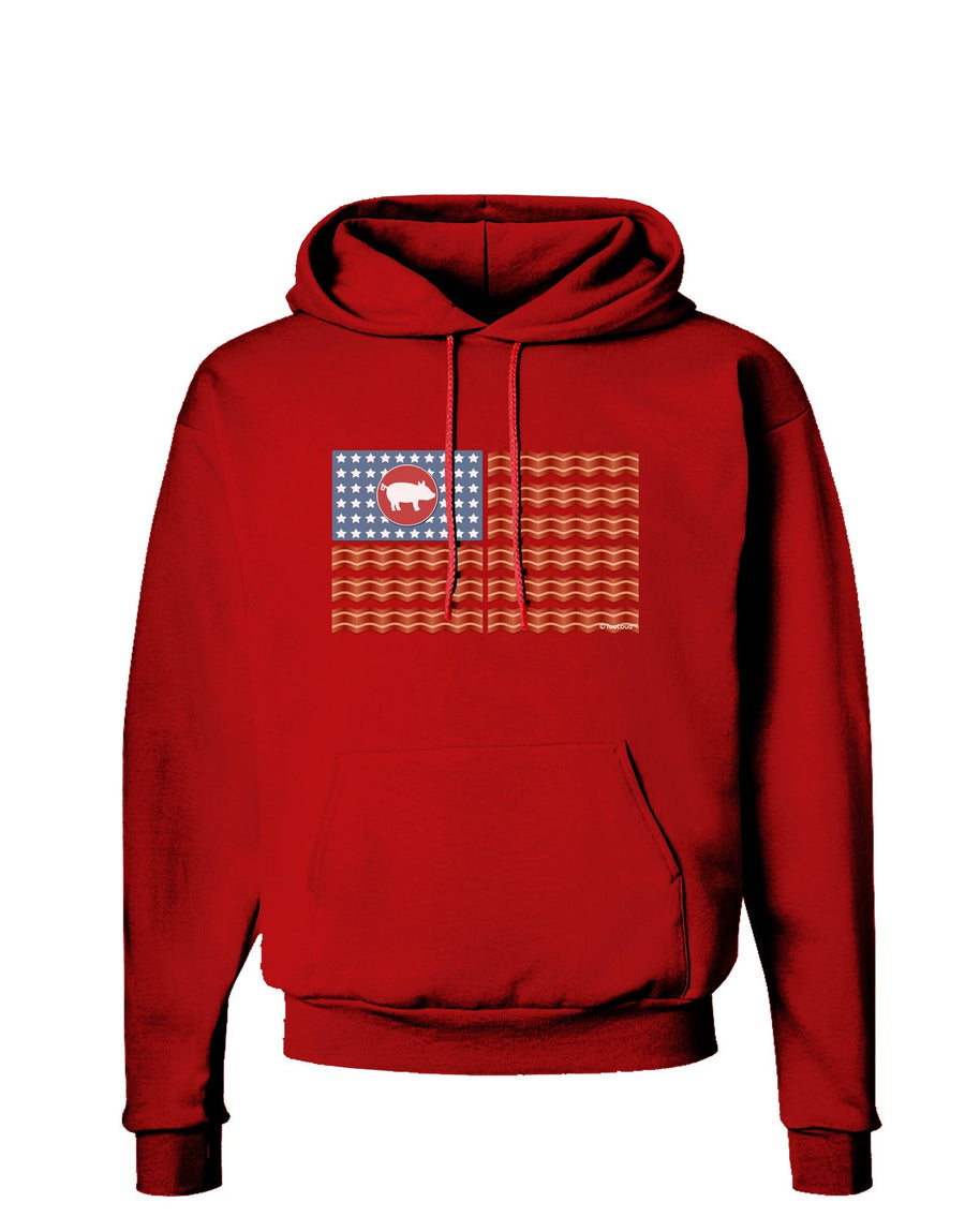 American Bacon Flag Dark Hoodie Sweatshirt-Hoodie-TooLoud-Black-Small-Davson Sales