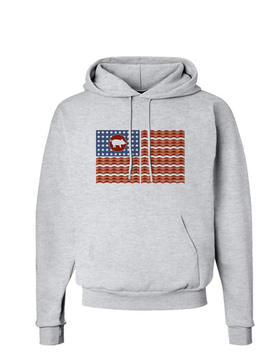 American Bacon Flag Hoodie Sweatshirt-Hoodie-TooLoud-AshGray-Small-Davson Sales