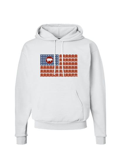 American Bacon Flag Hoodie Sweatshirt-Hoodie-TooLoud-White-Small-Davson Sales