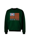 American Bacon Flag - Stars and Strips Adult Dark Sweatshirt-Sweatshirts-TooLoud-Deep-Forest-Green-Small-Davson Sales