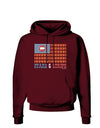 American Bacon Flag - Stars and Strips Dark Hoodie Sweatshirt-Hoodie-TooLoud-Maroon-Small-Davson Sales