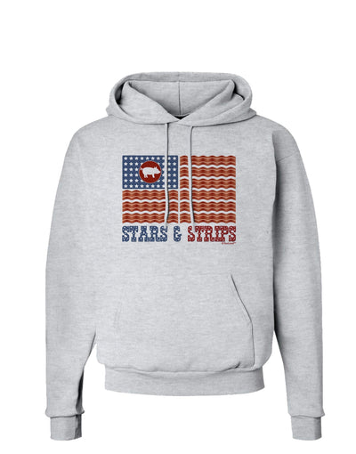 American Bacon Flag - Stars and Strips Hoodie Sweatshirt-Hoodie-TooLoud-AshGray-Small-Davson Sales