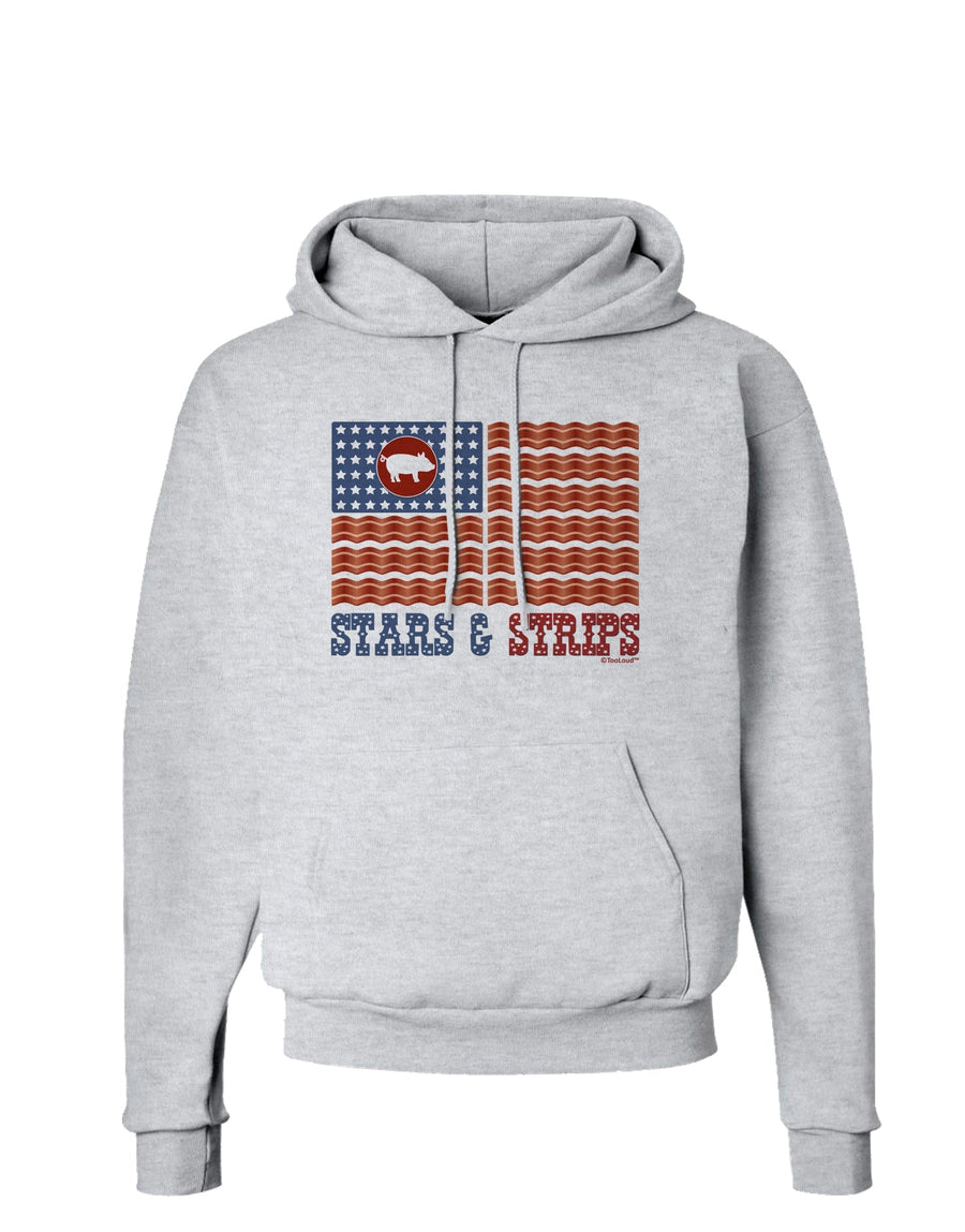 American Bacon Flag - Stars and Strips Hoodie Sweatshirt-Hoodie-TooLoud-White-Small-Davson Sales