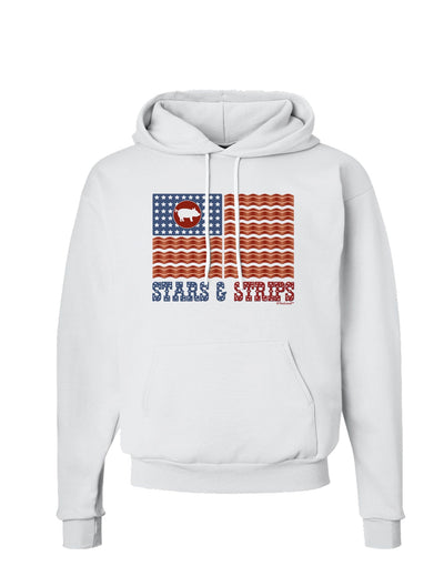 American Bacon Flag - Stars and Strips Hoodie Sweatshirt-Hoodie-TooLoud-White-Small-Davson Sales